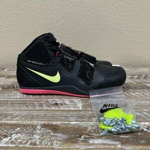 Nike Zoom Javelin Elite 3 Black Pink Throwing Shoes Men's Size 10.5  AJ8119-002